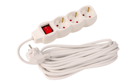Instalatii electrice si de iluminat - PRELUNGITOR 3P 3M CU INTRERUPATOR CU CABLU 3X1  683965