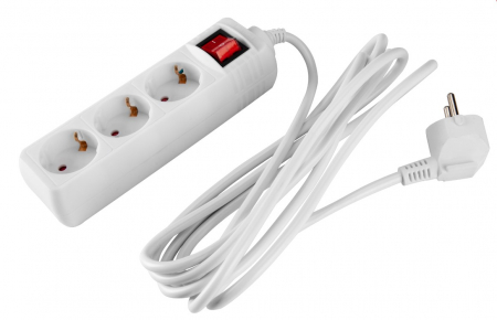 Instalatii electrice si de iluminat - PRELUNGITOR 3P 5M CU INTRERUPATOR CU CABLU 3X1  677043