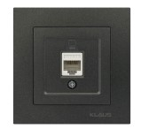 Prize si intrerupatoare - PRIZA CABLU DE DATE KLAUS ANTRACIT KE01712