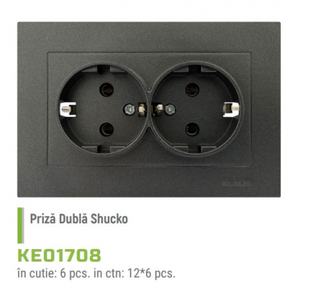 PRIZA DUBLA ST KLAUS ANTRACIT KE01708 [1]