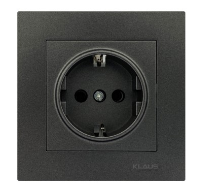 Prize si intrerupatoare - PRIZA SIMPLA ST KLAUS ANTRACIT KE01707