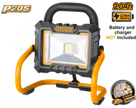 Surse de iluminat - INGCO PROIECTOR LED 20V FARA BAT SI INC CWLI2002