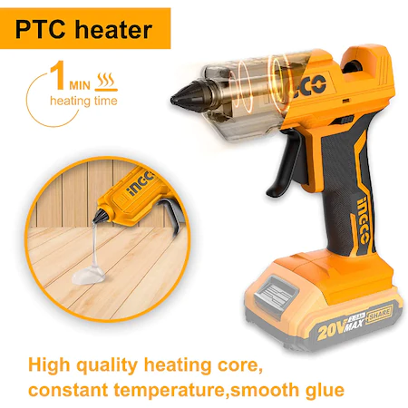 INGCO PISTOL PT LIPIT SILICON 20V FARA BATERIE SI INCARCATOR CGGLI2001 [1]