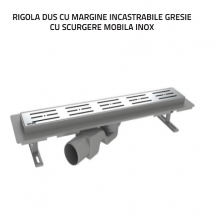 Instalatii sanitare - RIGOLA DUS CU MARGINE INCASTRABILE SI IZOLATIE 50CM FI-50  0379