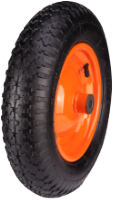 Roabe si accesorii - ROATA ROABA CU RULMENT SI JANTA METALICA 4.00-8 PORTOCALIE  679856