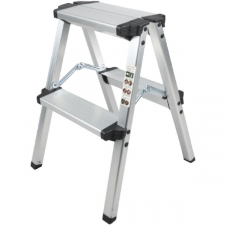 Scari - SCARA DUBLA DIN ALUMINIU 2 TREPTE H-48CM  679828