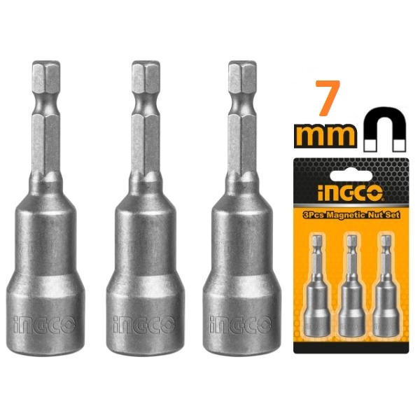 Chei hexagonale, tubulare si magnetice - INGCO SET CHEIE HEXAGONALA MAGNETICA 1/4 7MM 3BUC AMN0731