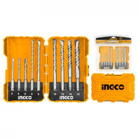Accesorii scule electrice si pe acumulatori - INGCO SET BURGHIE SDS BETON 9BUC AKDL30901