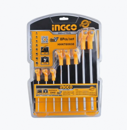 Chei si seturi - INGCO SET CHEI IN T TORX 8BUC  HHKT80838