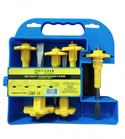 Scule si unelte de mana - BERV SET DALTI + PUNCTATOARE 6SET 1730