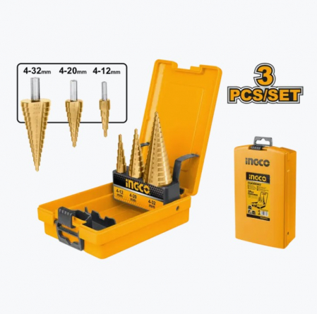 Accesorii scule electrice si pe acumulatori - INGCO SET BURGHIE CONICE 3BUC AKSDS0301