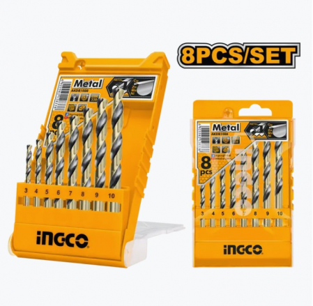Accesorii scule electrice si pe acumulatori - INGCO SET BURGHIE METAL 8BUC  AKDB1088