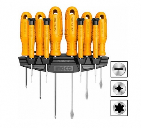 Surubelnite - INGCO SET SURUBELNITA CU SUPORT 10BUC HKSD1058