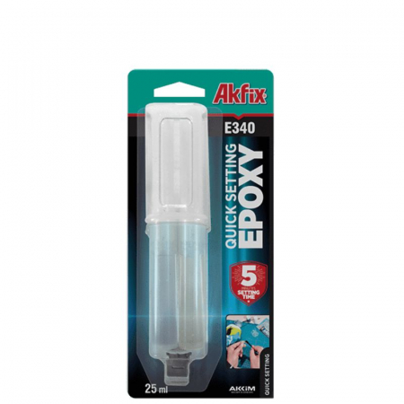 Vopsele, spume si silicoane - AKFIX SOLUTIE EPOXY CU USCARE RAPIDA (SERINGA) E340 EA012