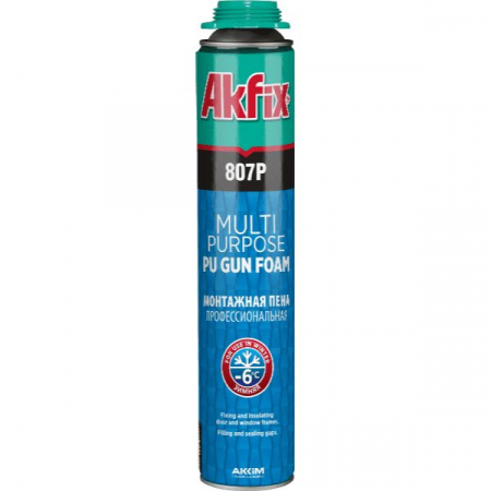 Vopsele, spume si silicoane - AKFIX SPUMA POLIURETAN PT MONTAJ CU PISTOL 750ML (IARNA) 807P