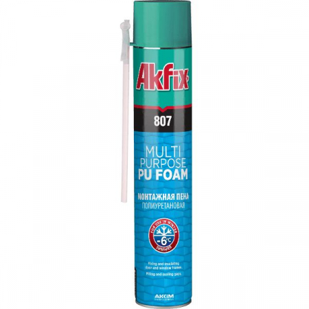 Vopsele, spume si silicoane - AKFIX SPUMA POLIURETAN PT MONTAJ CU PAI 750G (IARNA) 807