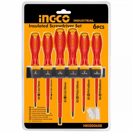 Scule si unelte de mana - INGCO SET SURUBELNITA ELECTRICIAN 6BUC HKISD0608
