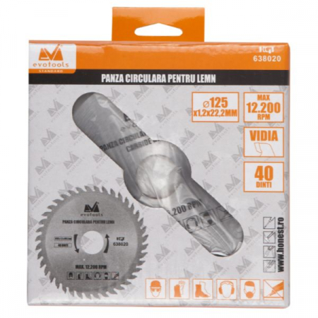 Accesorii scule electrice si pe acumulatori - PANZA CIRCULAR LEMN 125 VIDIA 638020