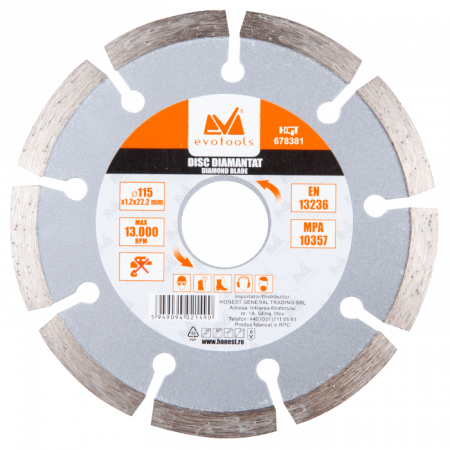 Accesorii scule electrice si pe acumulatori - DISC DIAMANTAT USCAT 115MM 678381