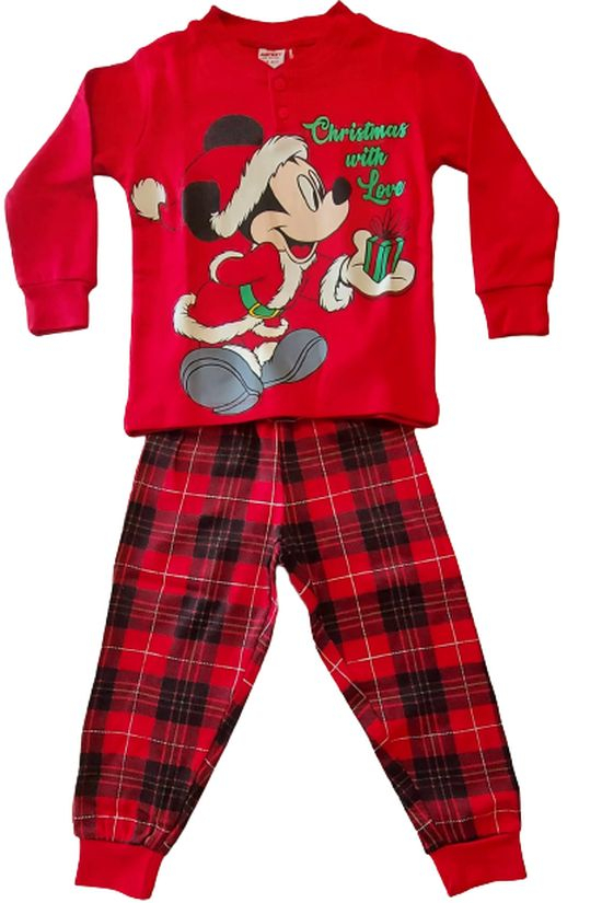 Father Parasite Rose color Pijamale baby cu tematic de Craciun Mickey Mouse