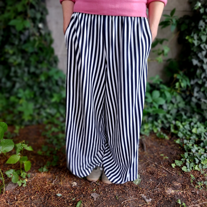 Pantaloni wide leg in dungi [2]