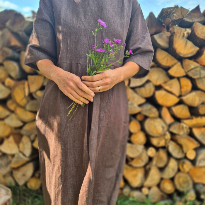 Rochie maro din in gros [1]