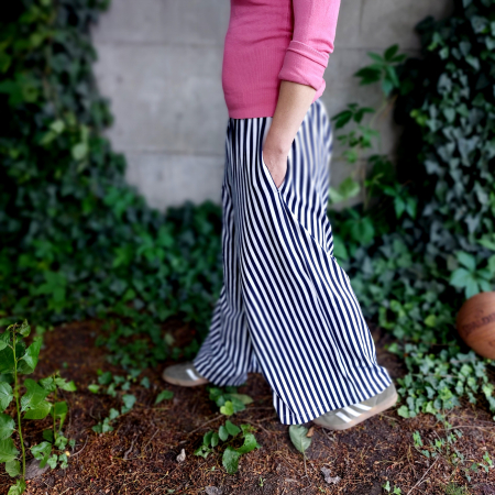 Pantaloni wide leg in dungi [0]