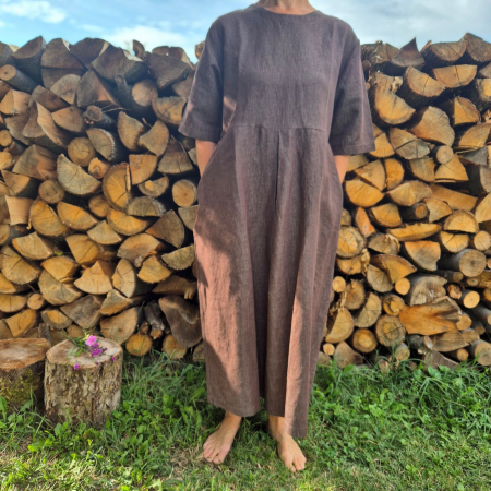 Rochie maro din in gros [2]