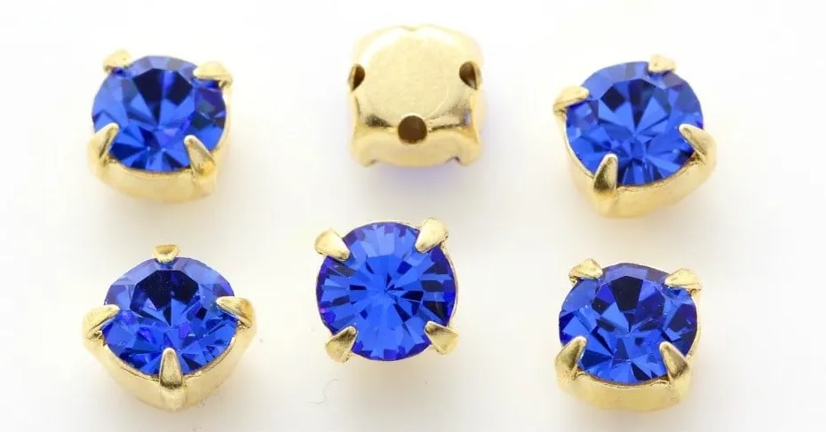 10 Martisoare cu Cristal Preciosa Safir Gold [4]