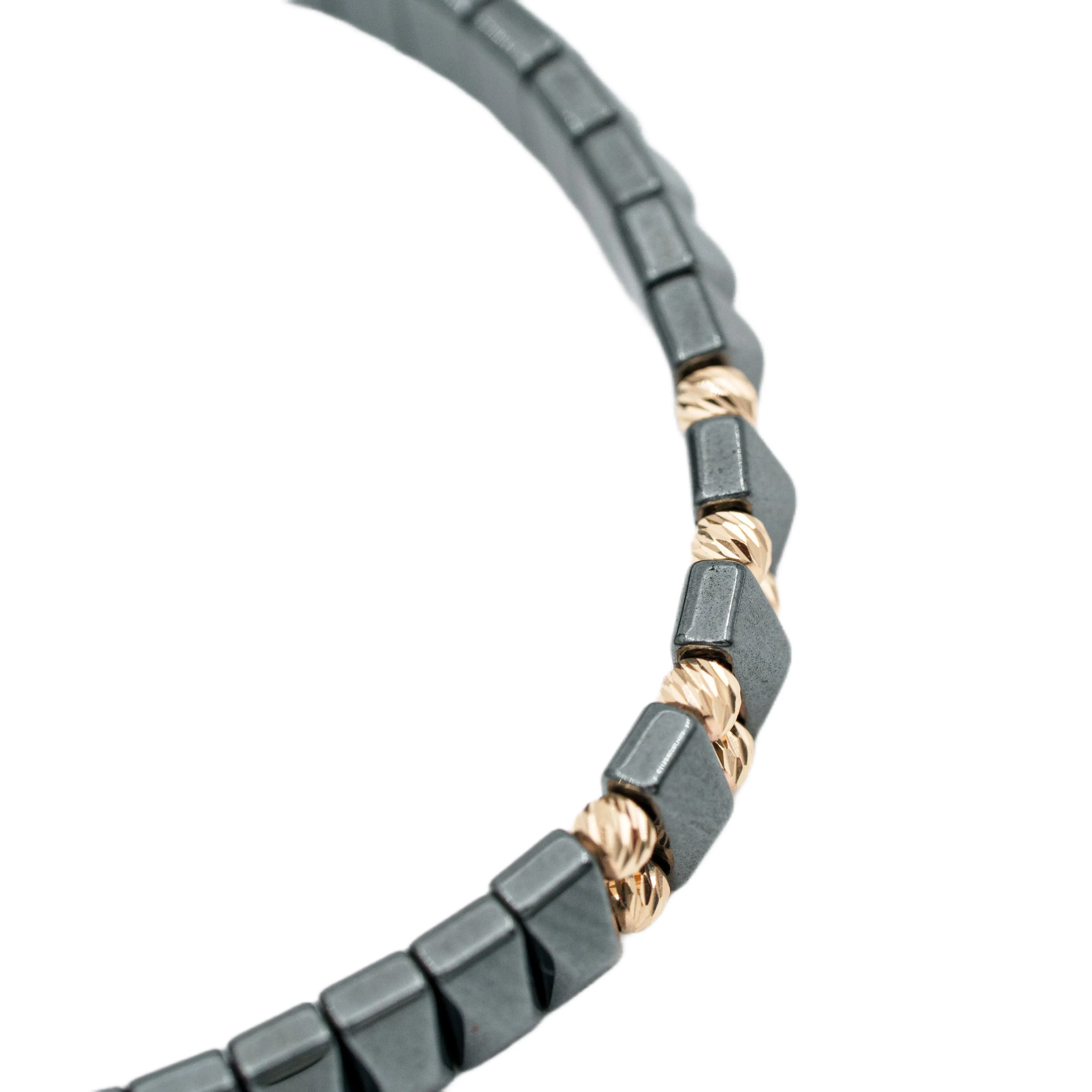 Bratara cu 10 bile de Aur 14k si Hematit AU0113 [3]