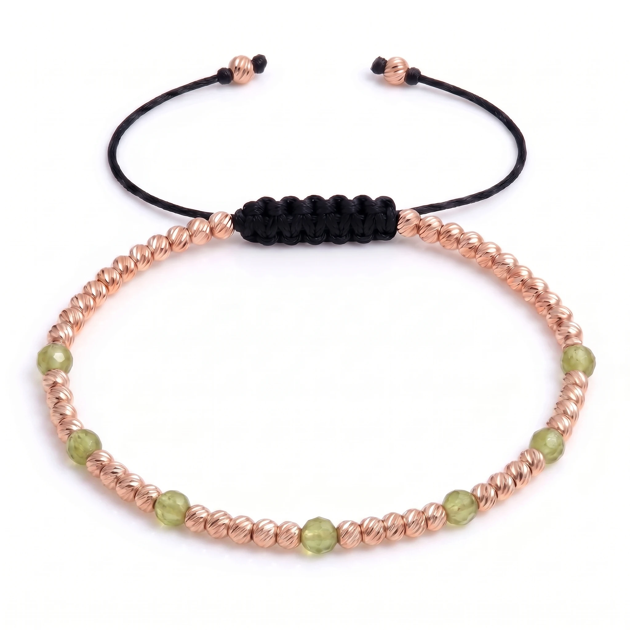 Bratara cu 50 de bile de Aur 14k si Peridot [2]