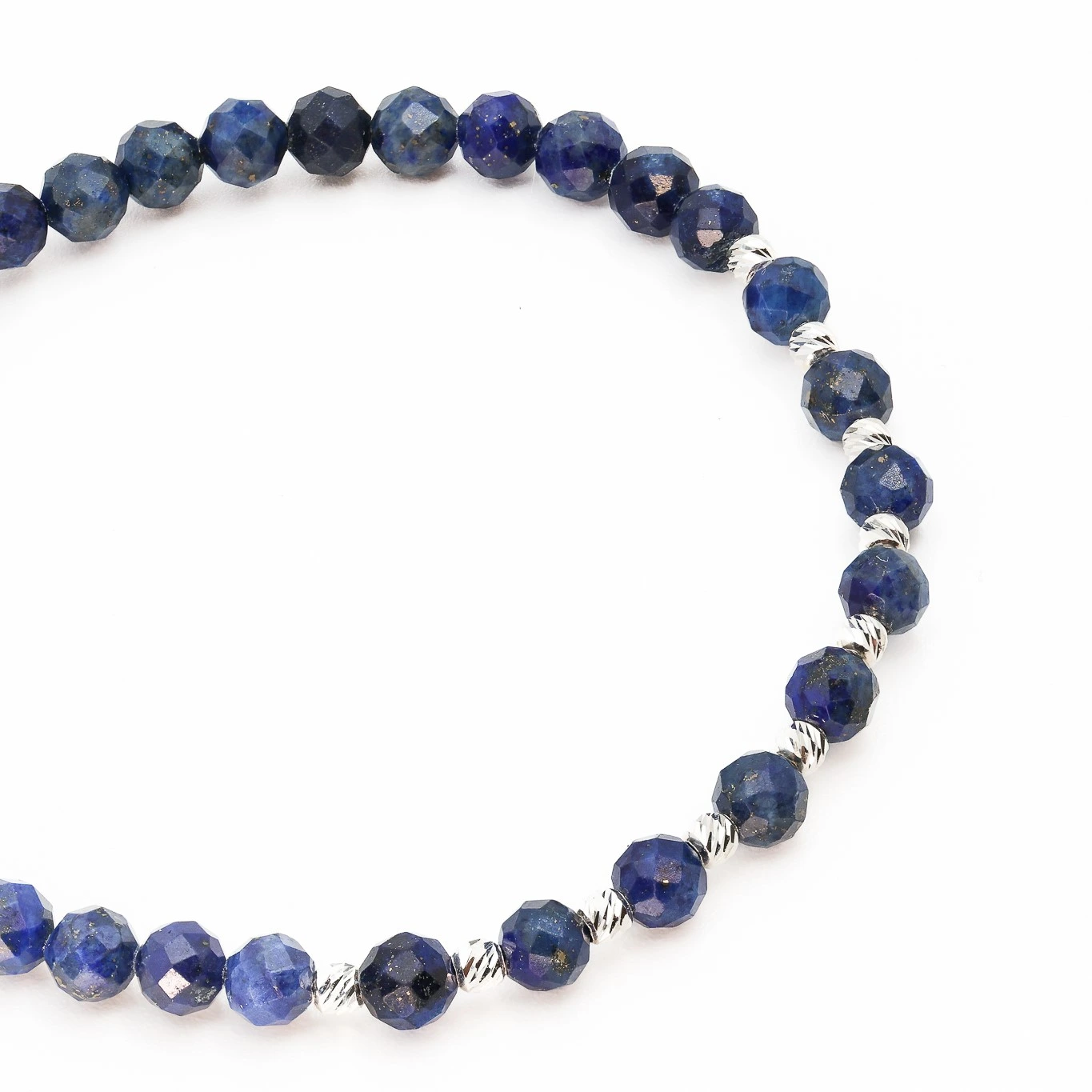 Bratara cu bile de Argint 925 si Lapis-Lazuli sfere fatetate – AG0020 [3]