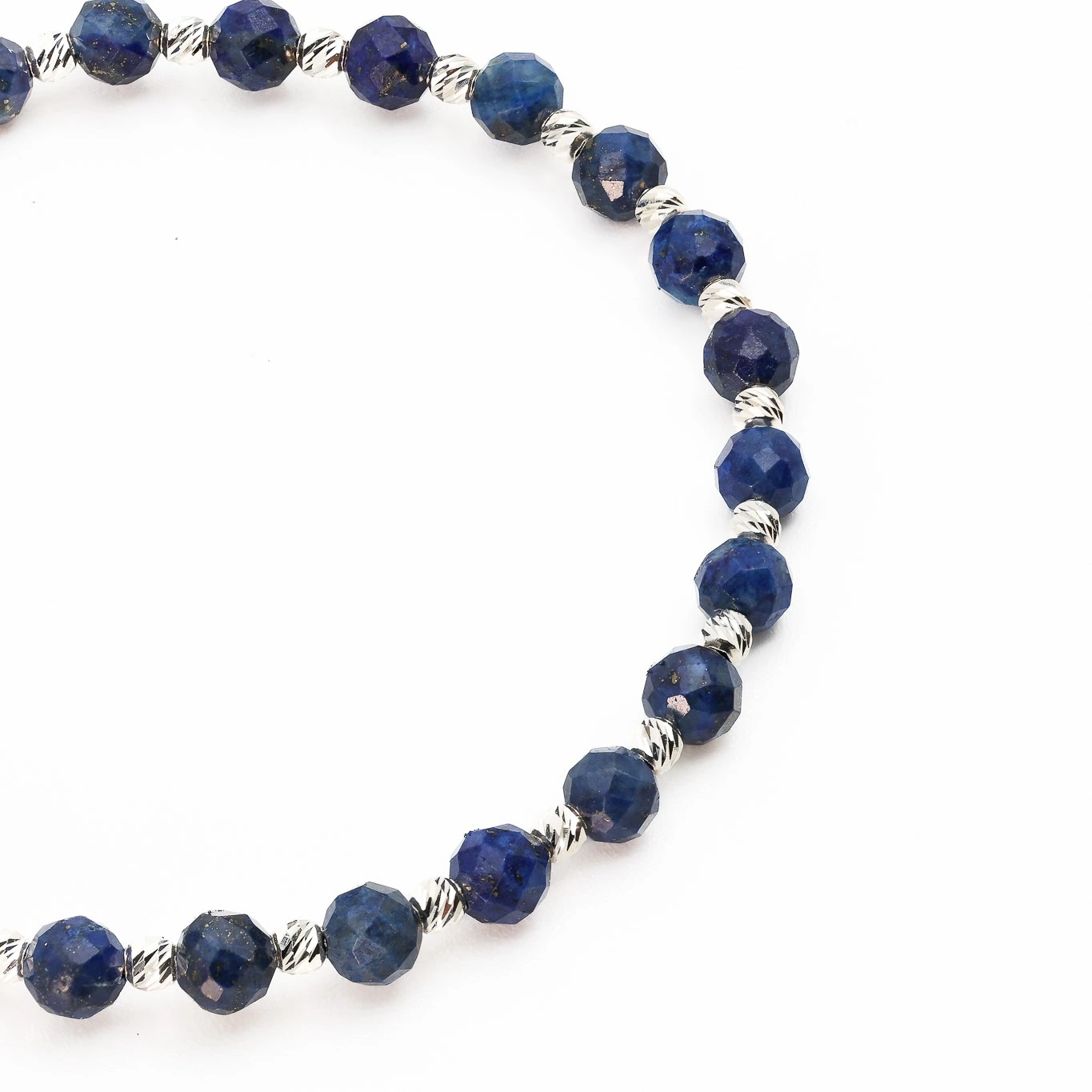 Bratara cu bile de Argint 925 si Lapis-Lazuli sfere fatetate – AG0035 [3]