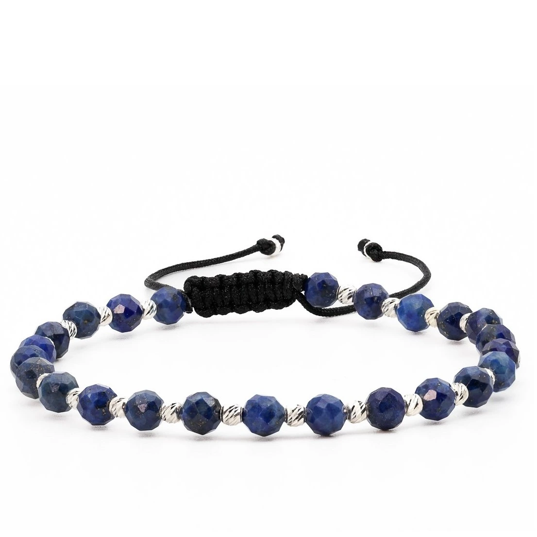 Bratara cu bile de Argint 925 si Lapis-Lazuli sfere fatetate – AG0035 [1]