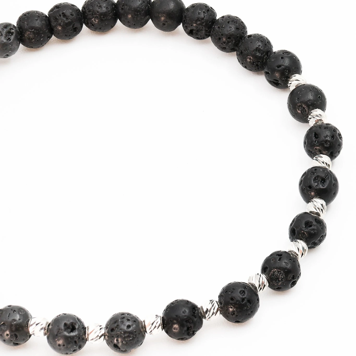 Bratara cu bile de Argint si Lava – AG0028 [3]