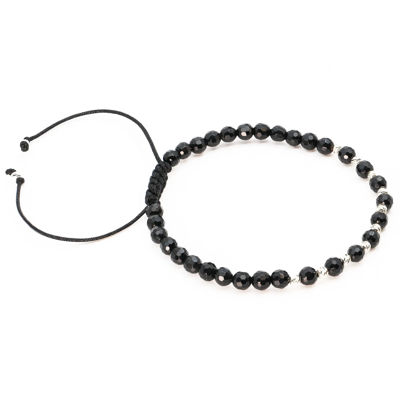 Bratara cu bile de Argint 925 si Onix sfere fatetate – AG0025 [2]