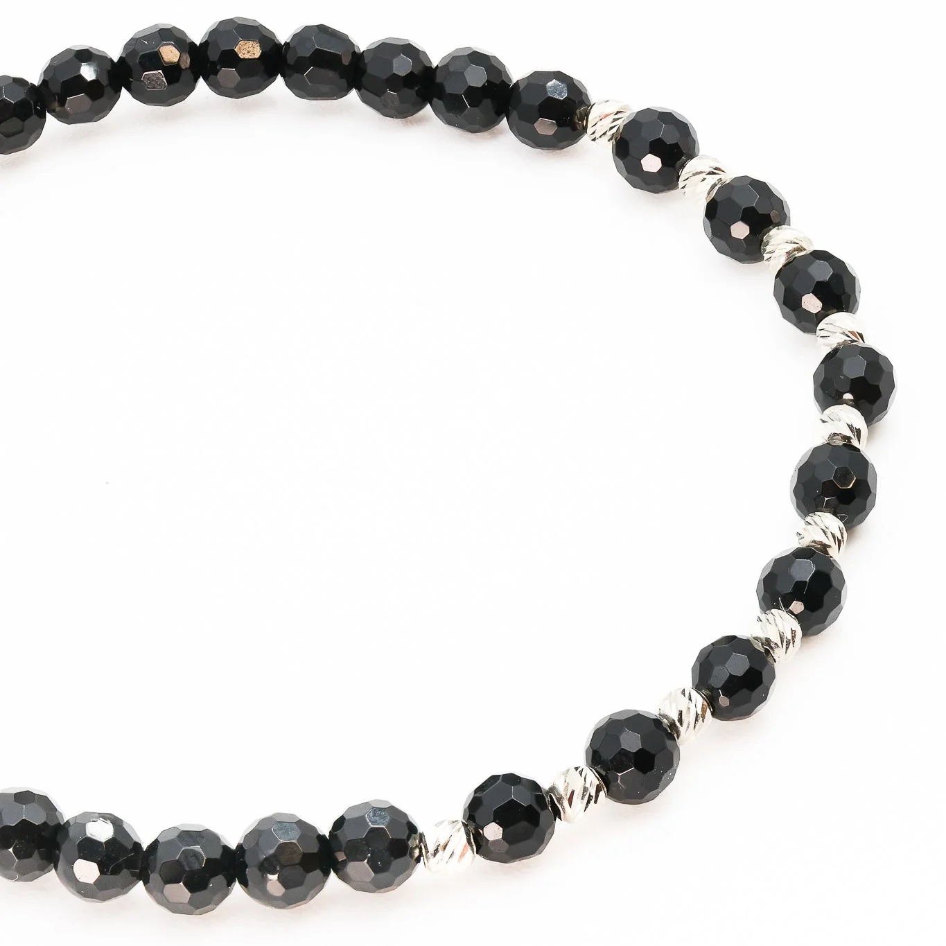 Bratara cu bile de Argint 925 si Onix sfere fatetate – AG0025 [3]