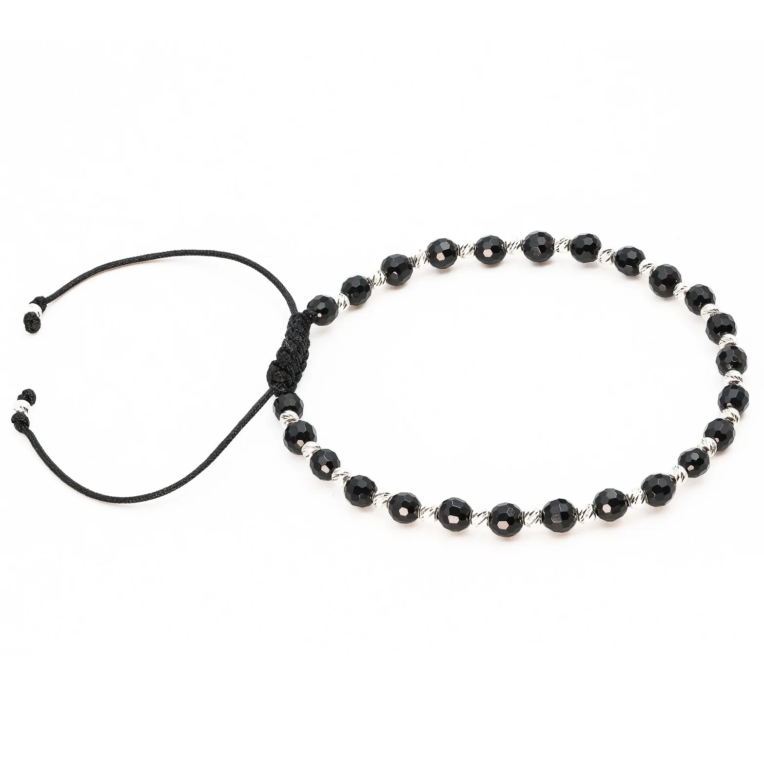 Bratara cu bile de Argint 925 si Onix sfere fatetate – AG0046 [2]