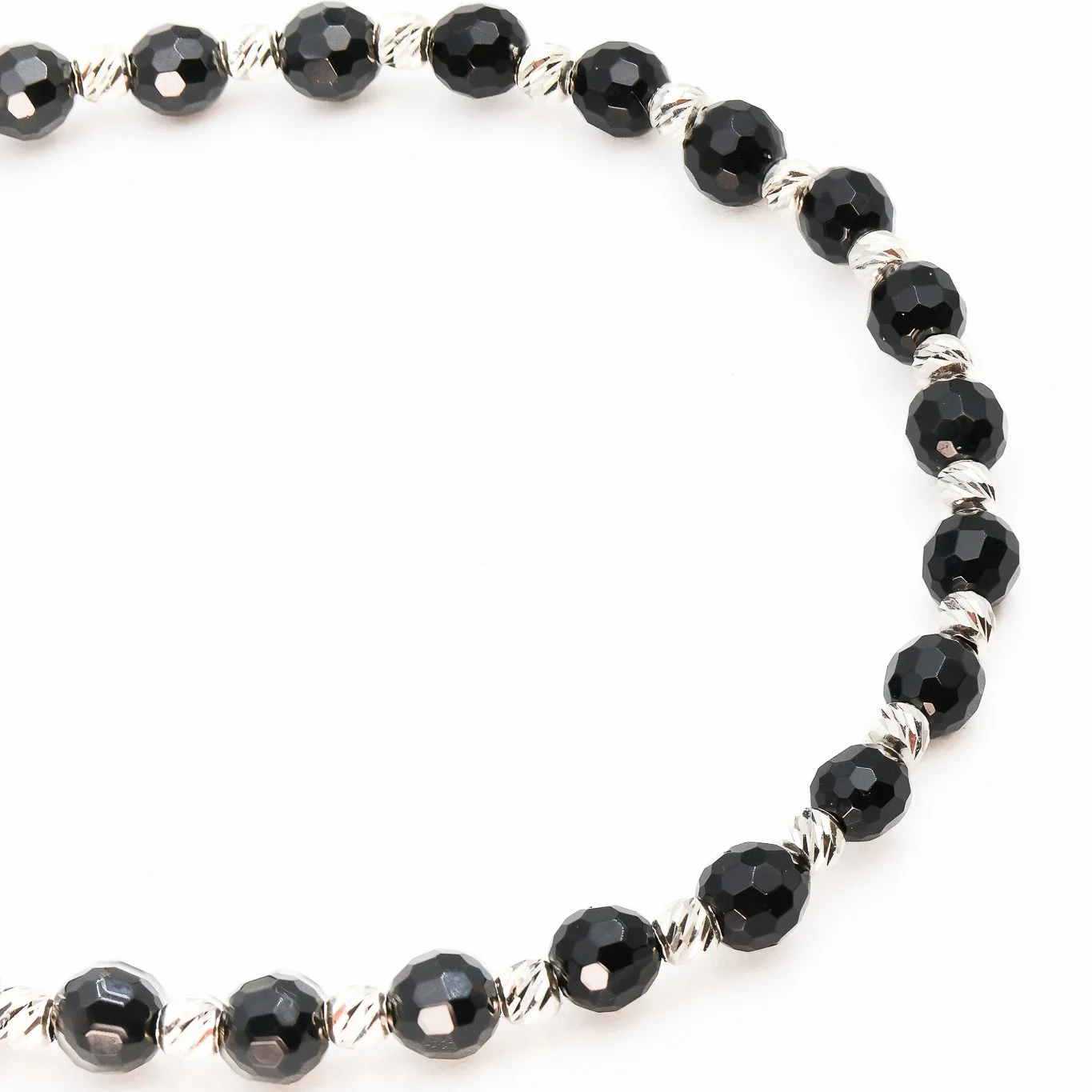 Bratara cu bile de Argint 925 si Onix sfere fatetate – AG0046 [3]