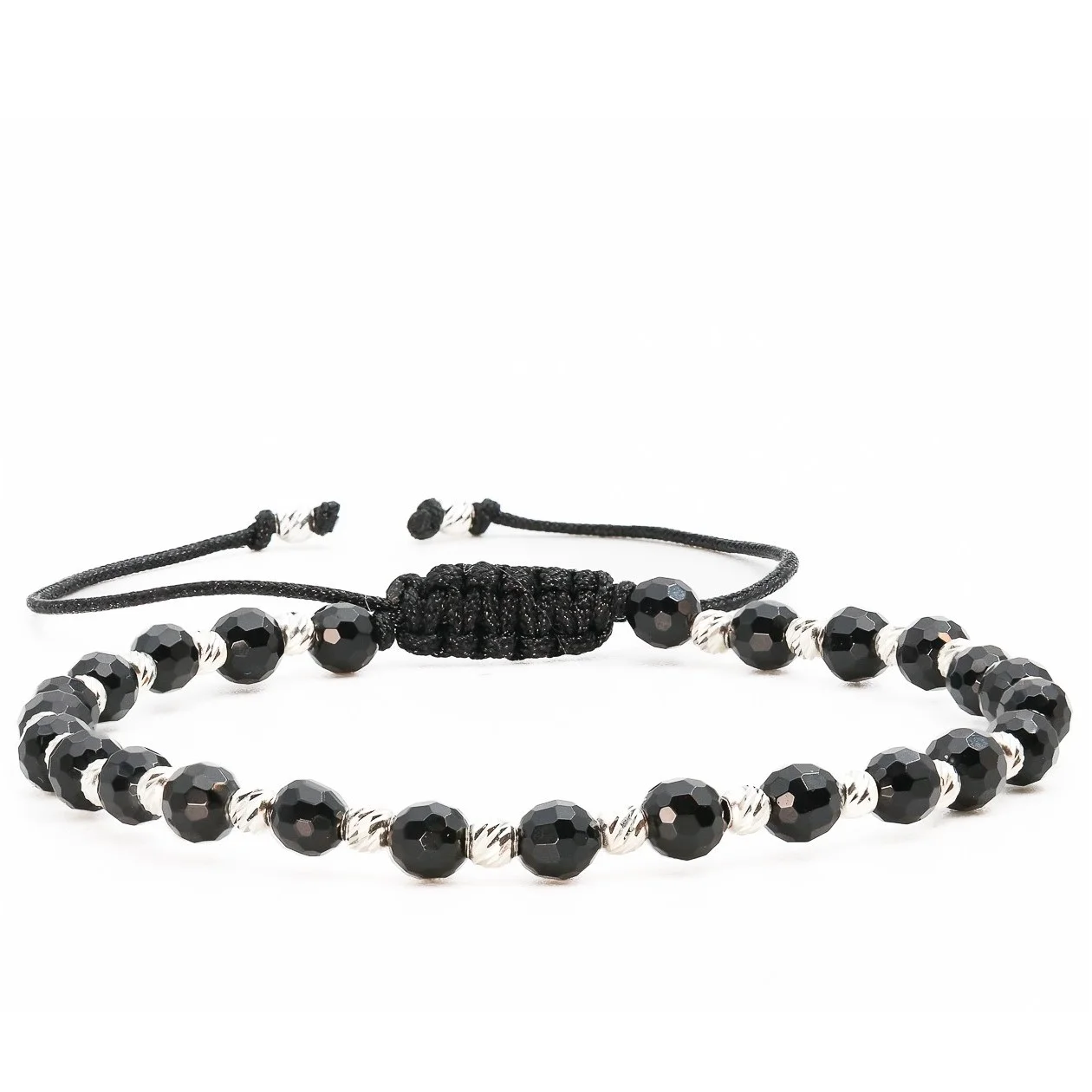 Bratara cu bile de Argint 925 si Onix sfere fatetate – AG0046 [1]