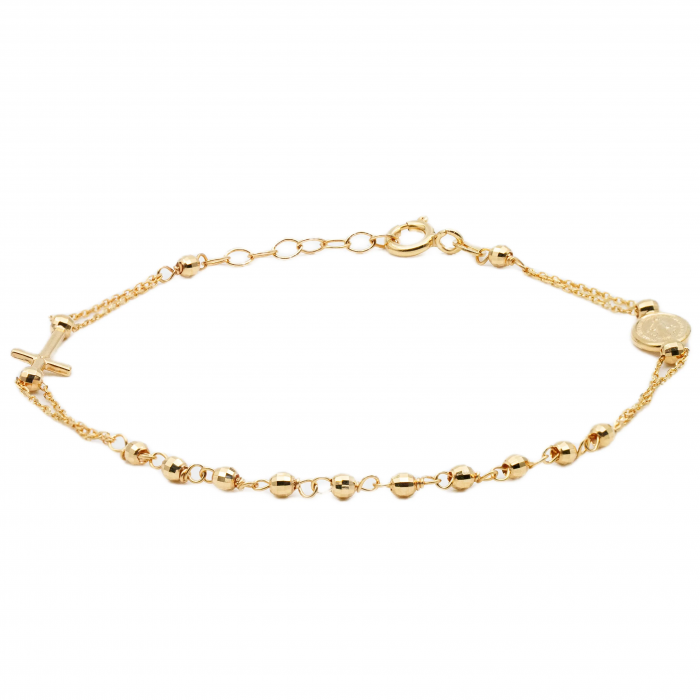 Bratara rozariu din aur galben 14k AU0138 [1]