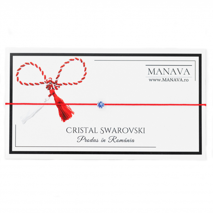 Martisor cu Cristal Swarovski Safir [2]