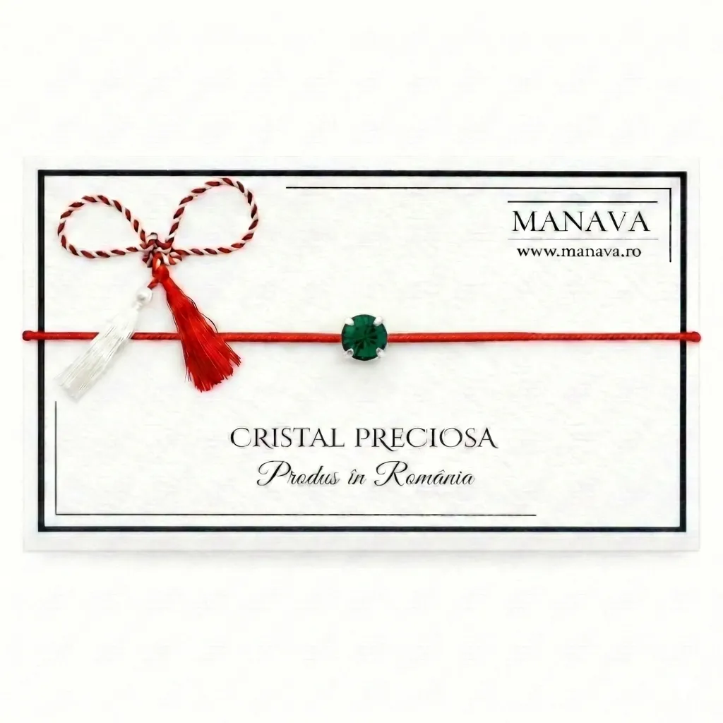 Martisor cu Cristal Preciosa Smarald [2]