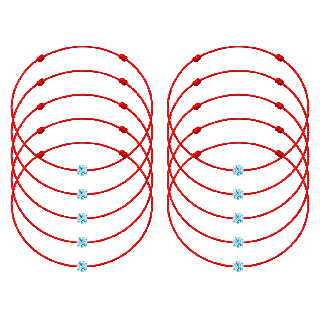 Martisoare - 10 Martisoare cu Cristal Preciosa Acvamarin