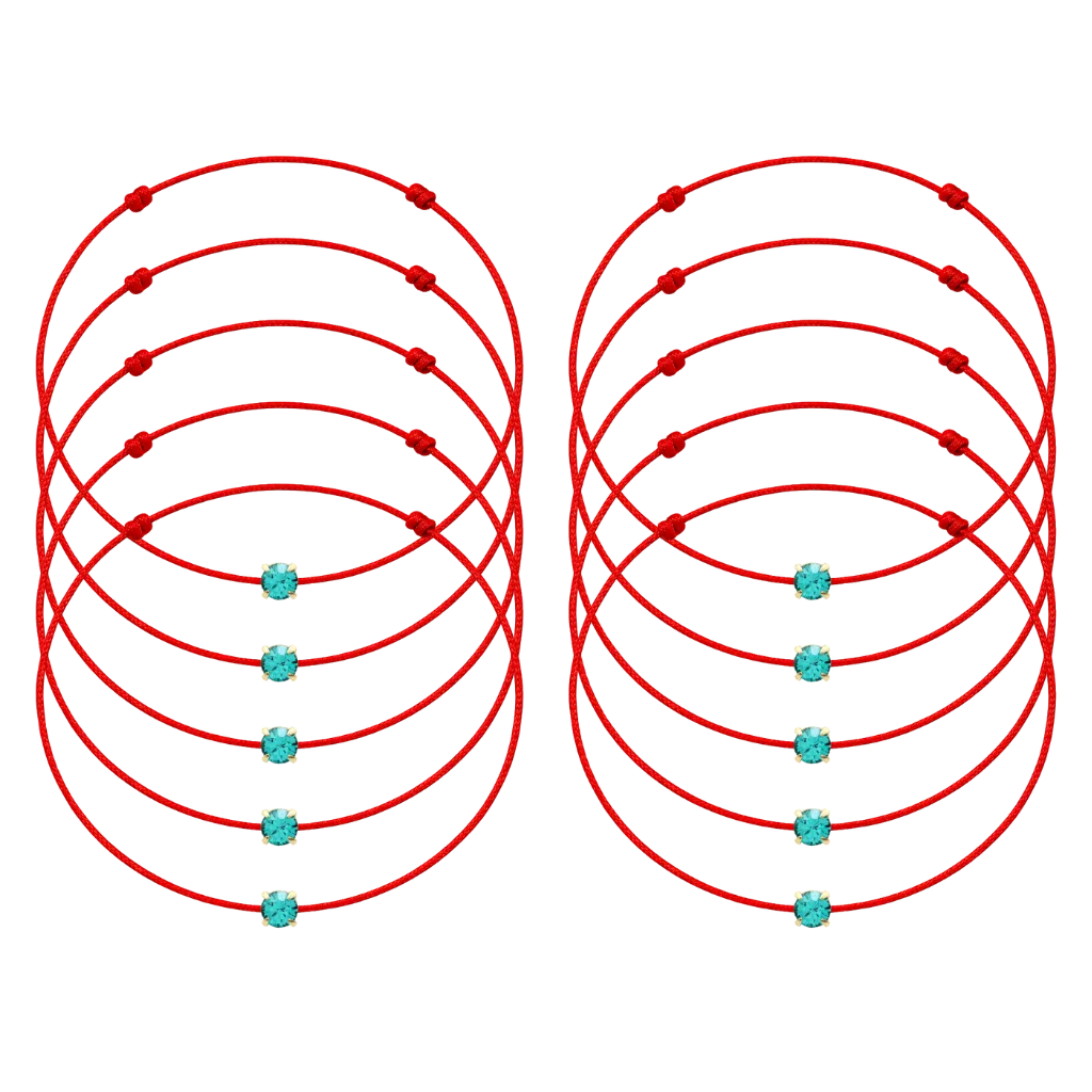 Martisoare - 10 Martisoare cu Cristal Preciosa Blue Zircon