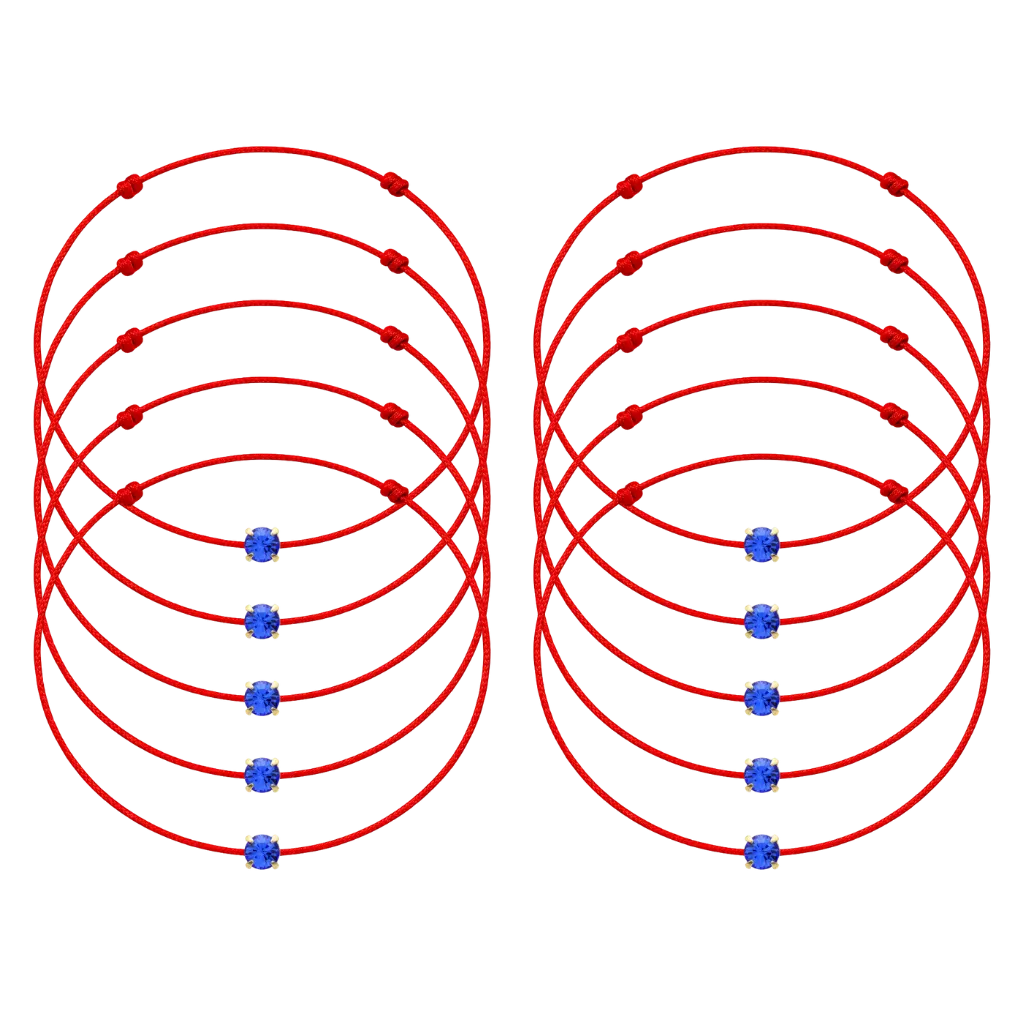 Martisoare - 10 Martisoare cu Cristal Preciosa Safir Gold