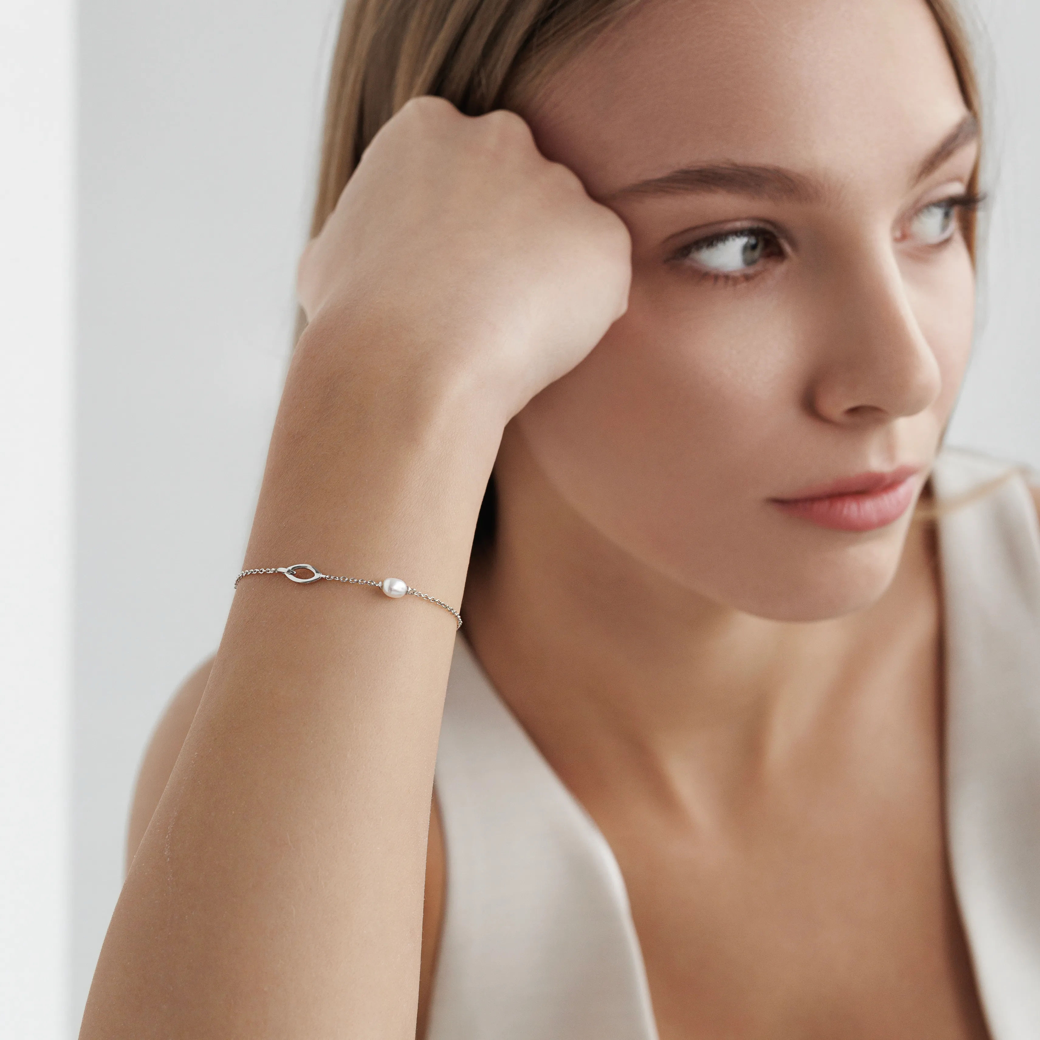 Bratara argint cu perla naturala - Infinity Pearl [1]