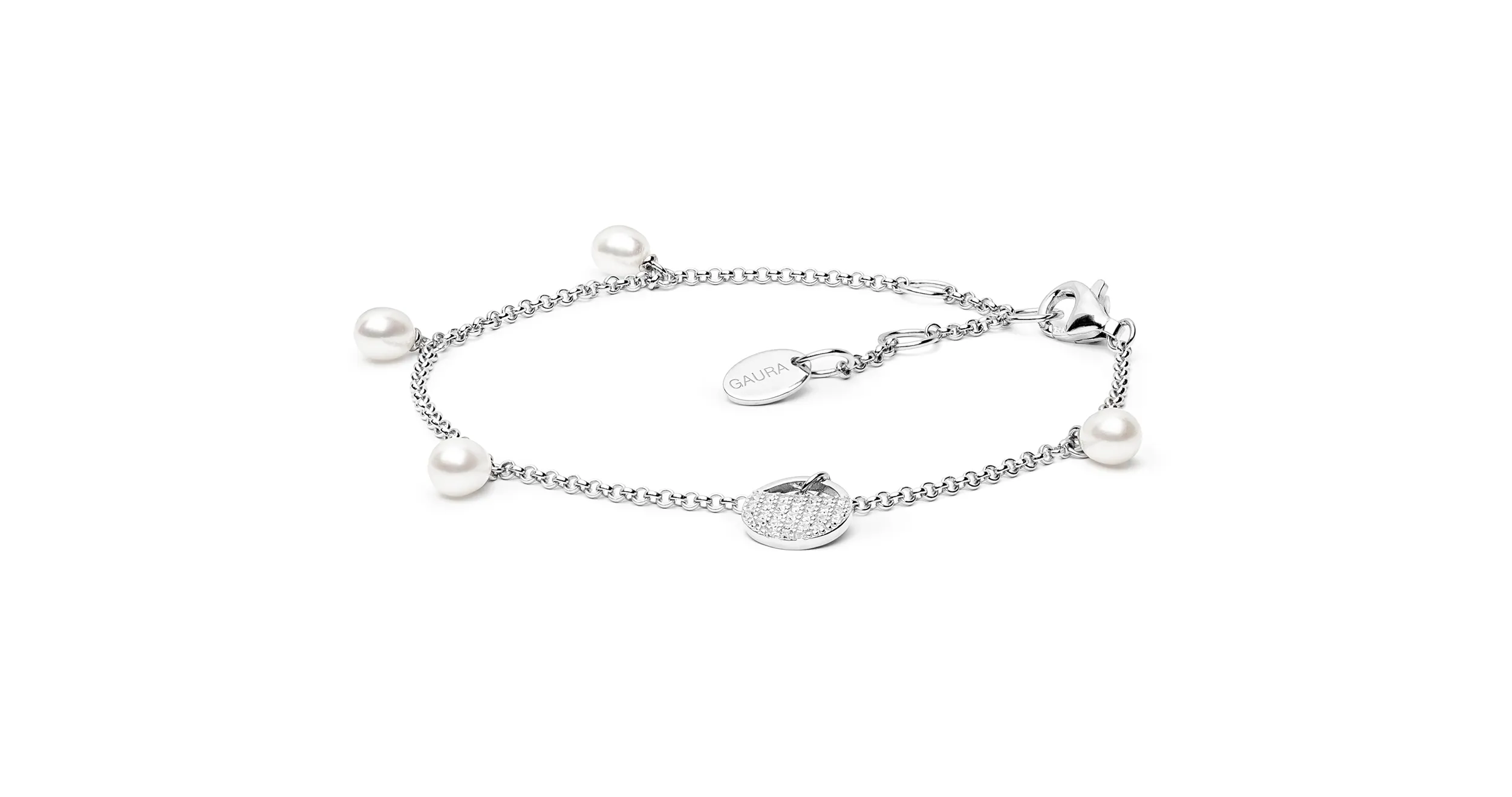 Bratara argint cu perle naturale si zirconia - Charm