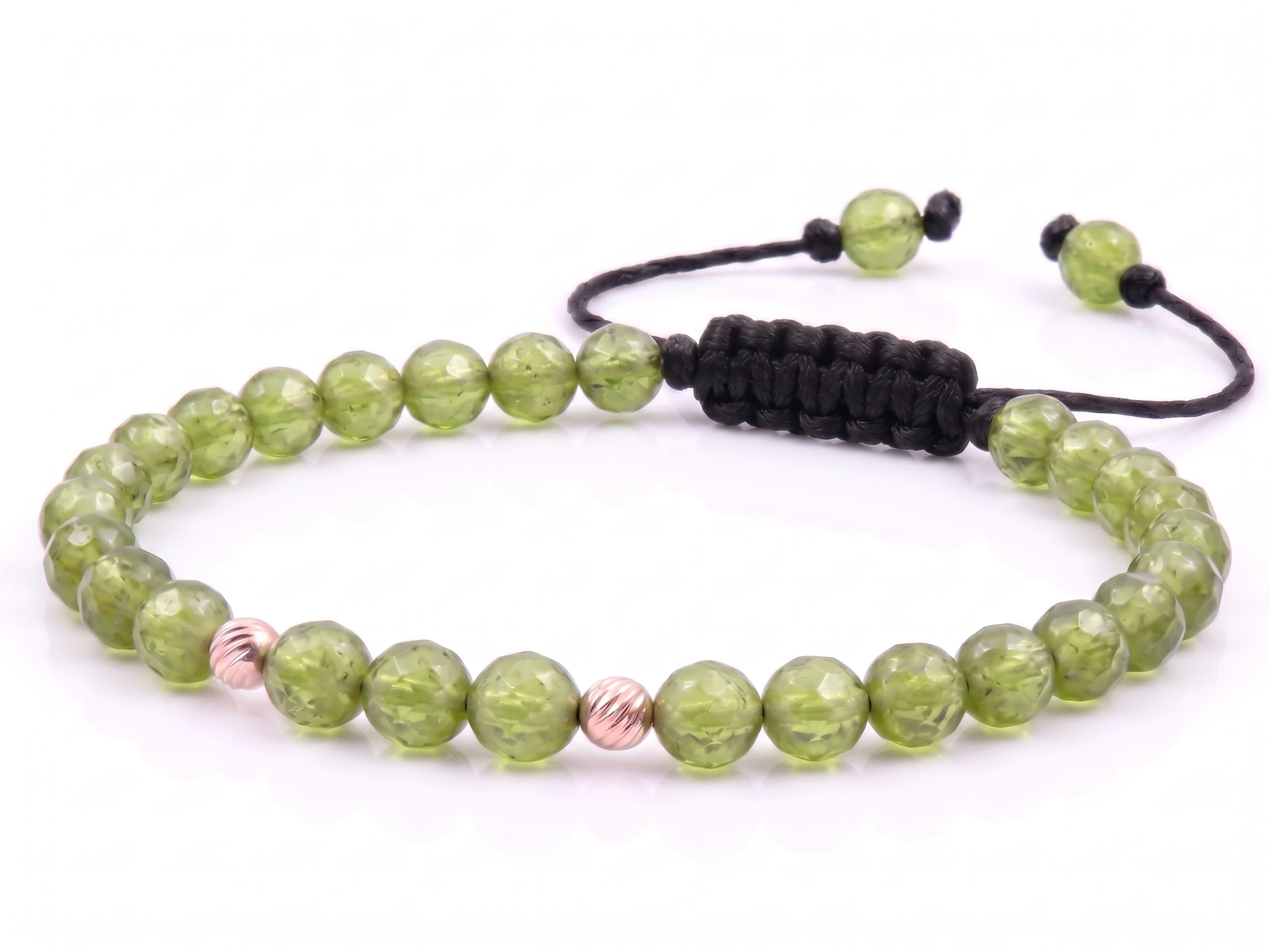 Bratara cu 2 bile de Aur 14k si Peridot [1]
