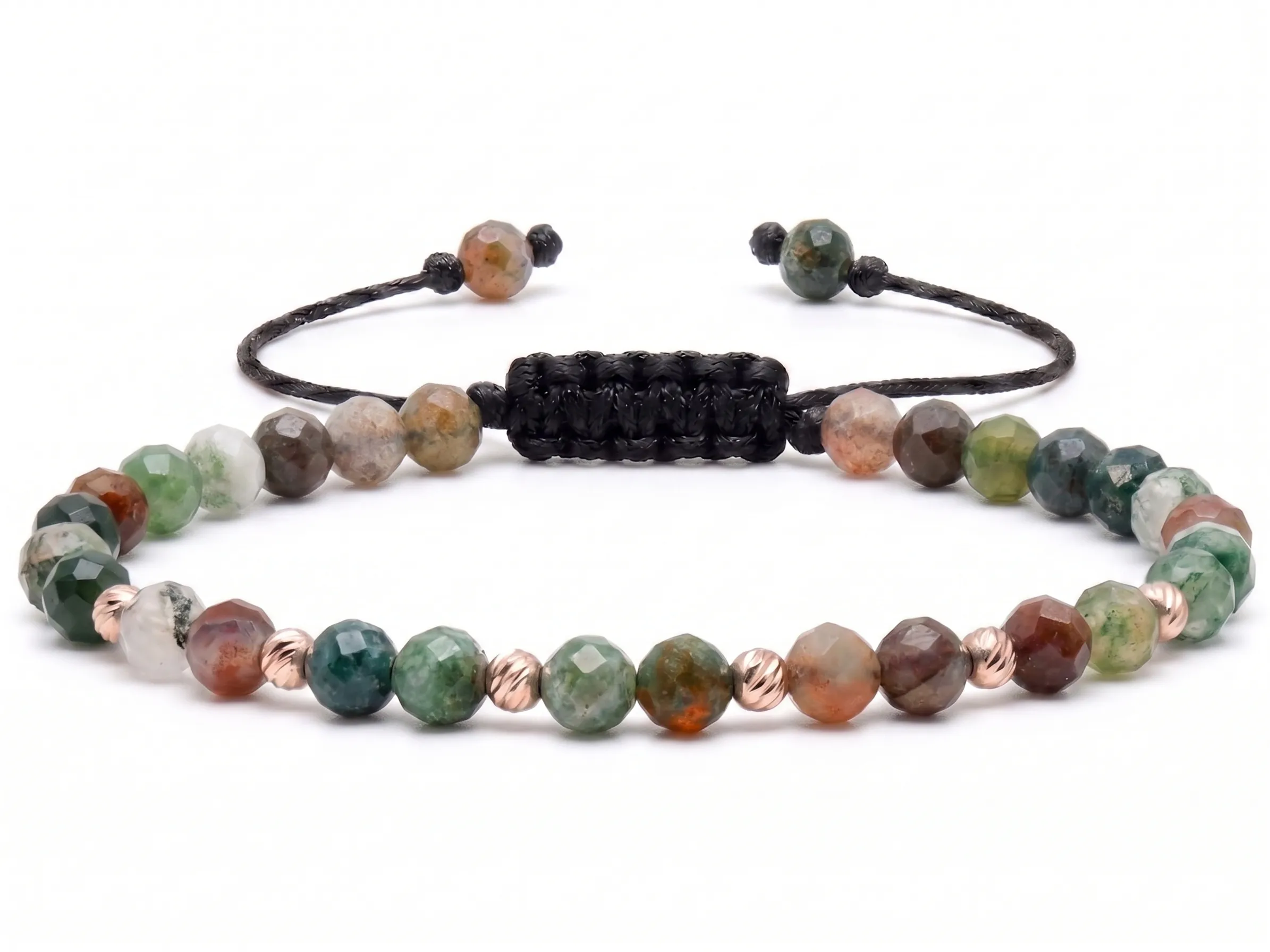 Bijuterii handmade - Bratara cu 6 bile de Aur 14k si Agat indian